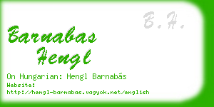 barnabas hengl business card