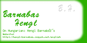 barnabas hengl business card